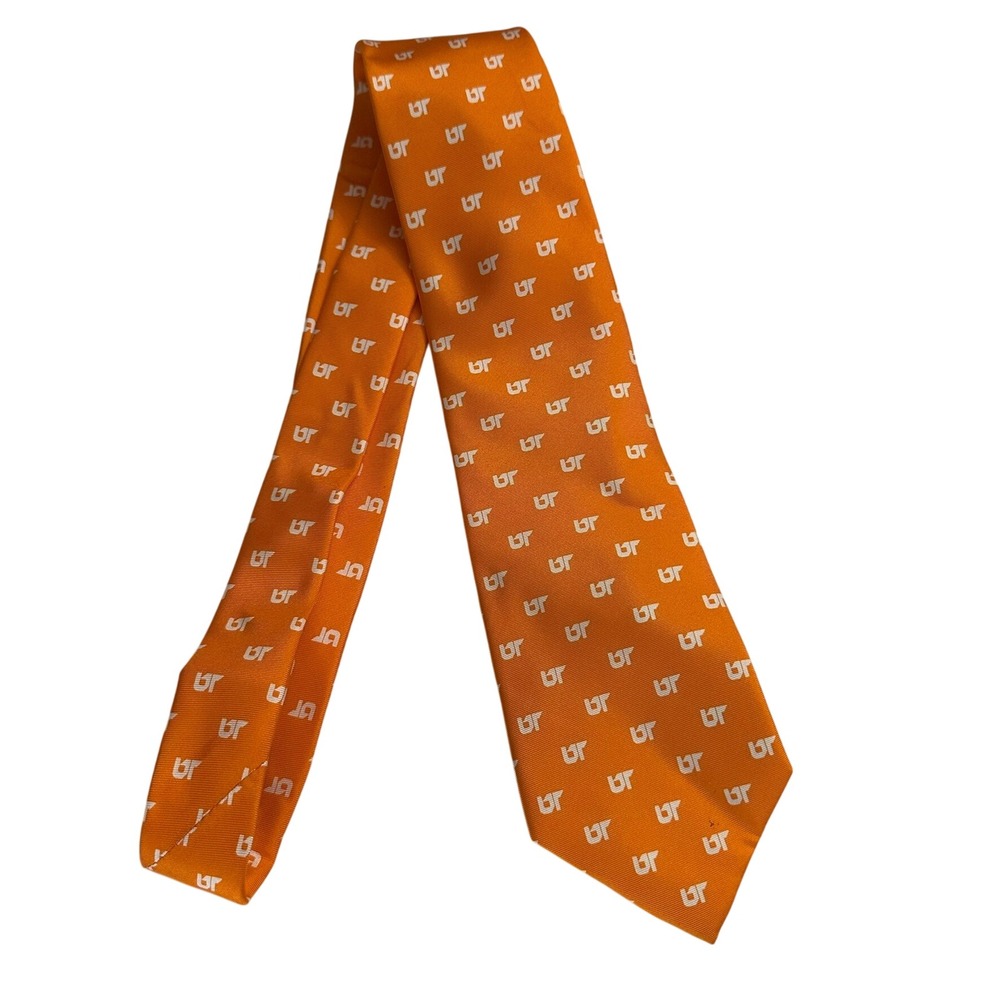 University of Tennessee UT Alumni Silk Tie Orange White Logo Men Vols Collegiate